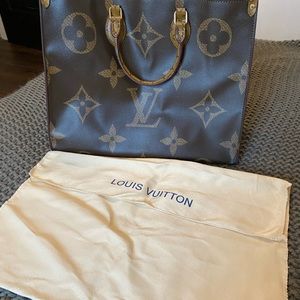 Louis Vuitton Monogram Canvas Vertical Tote in Brown and Gold